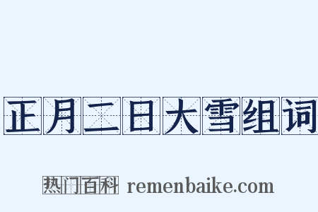 正月二日大雪组词是什么意思的图片